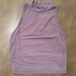 Mock neck sleeveless top